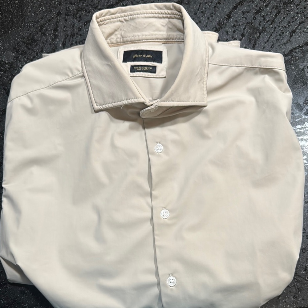 Classic Cream Dress Shirt by Brooks Brothers